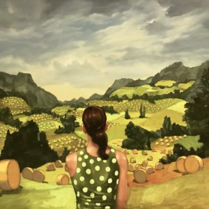 Fille du Paysage - Peinture contemporaine de Solko Schalm