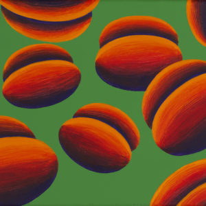 Still-life with Peaches, 2015 - painting by Oleg Khvostov