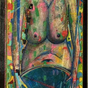 Breast and Navel - Faux naïf drawings, collages, paintings, envelopes by Jean-Luc Farquet