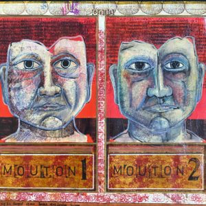 Envelope - Faux naïf drawings, collages, paintings, envelopes by Jean-Luc Farquet