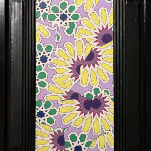 Motif de Fleurs I - Peinture acrylique et collage sur carton