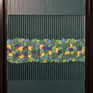 Points Rouges - Peinture acrylique et collage sur carton