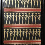 Danseurs Mésopotamiens - Peinture acrylique et collage sur carton