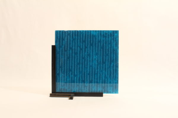 Bleu - Peinture sur verre d'Aldo MUGNIER