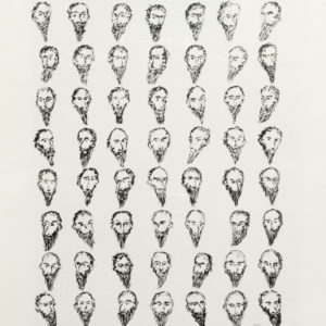 L'assemblée de Barbus - Peinture et dessins sur papier d'Aldo MUGNIER