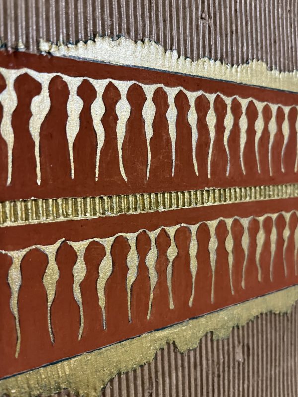 Femmes Mésopotamiennes - Peinture acrylique et collage sur carton