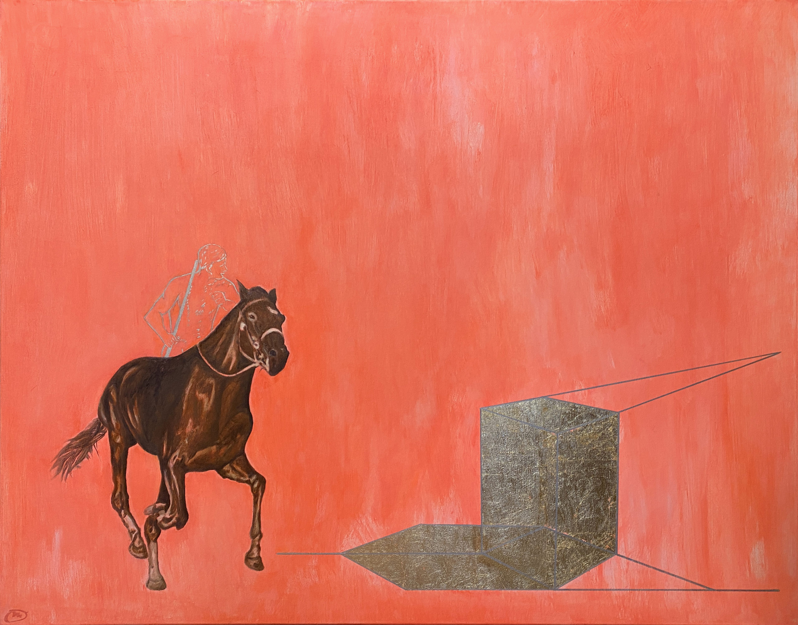 Les Cavaliers de la Perspective - Peinture contemporaine de Mael Denegri
