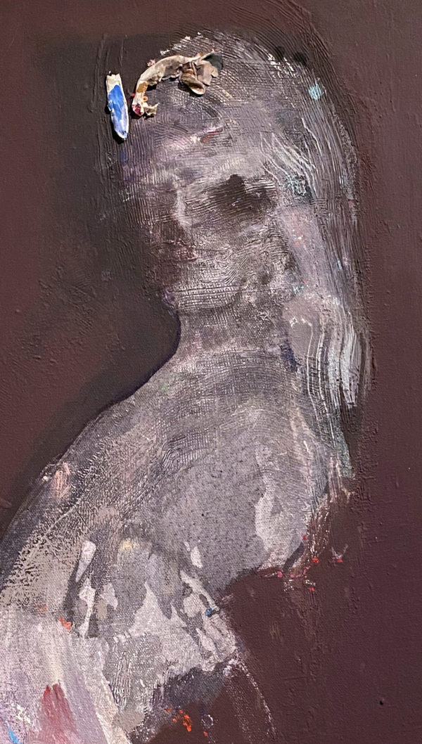 La Vérité sur une Mère Agitée - Art figuratif contemporain et peinture de portrait by Francis-Olivier BRUNET