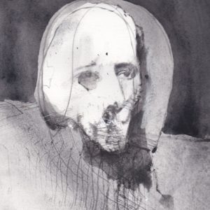 Tête Poussière 29(2) - Art figuratif contemporain et peinture de portrait by Francis-Olivier BRUNET