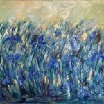 Iris - Flowers - Contemporary Oil Painting by Nikolay Cherednichenko