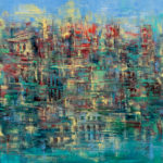 Sur l'île - Cities - Contemporary Oil Painting by Nikolay Cherednichenko