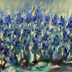 Iris 2020 - Flowers - Contemporary Oil Painting by Nikolay Cherednichenko