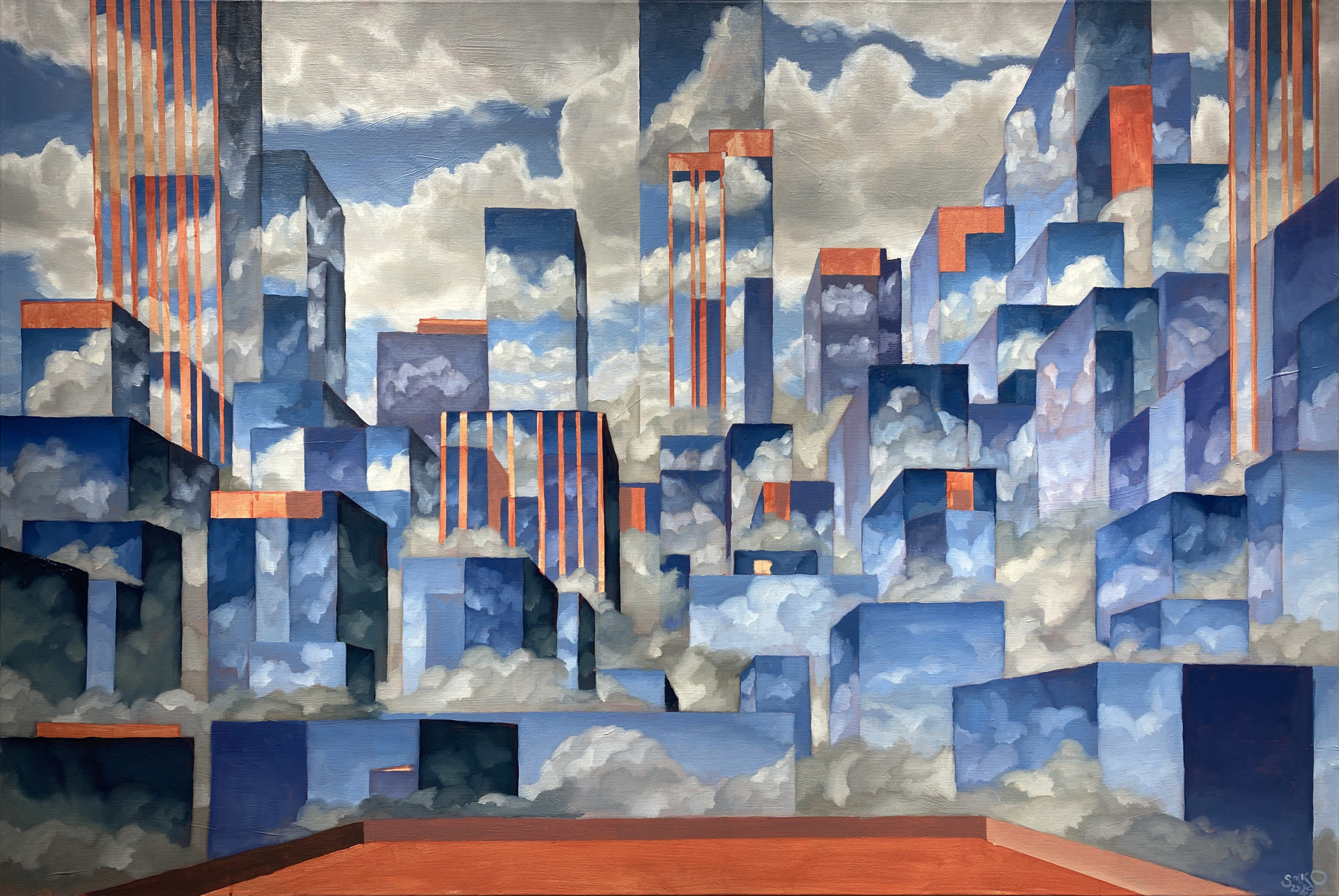 Cloud Castle, 2025 - Peintures et dessins contemporains de Solko Schalm