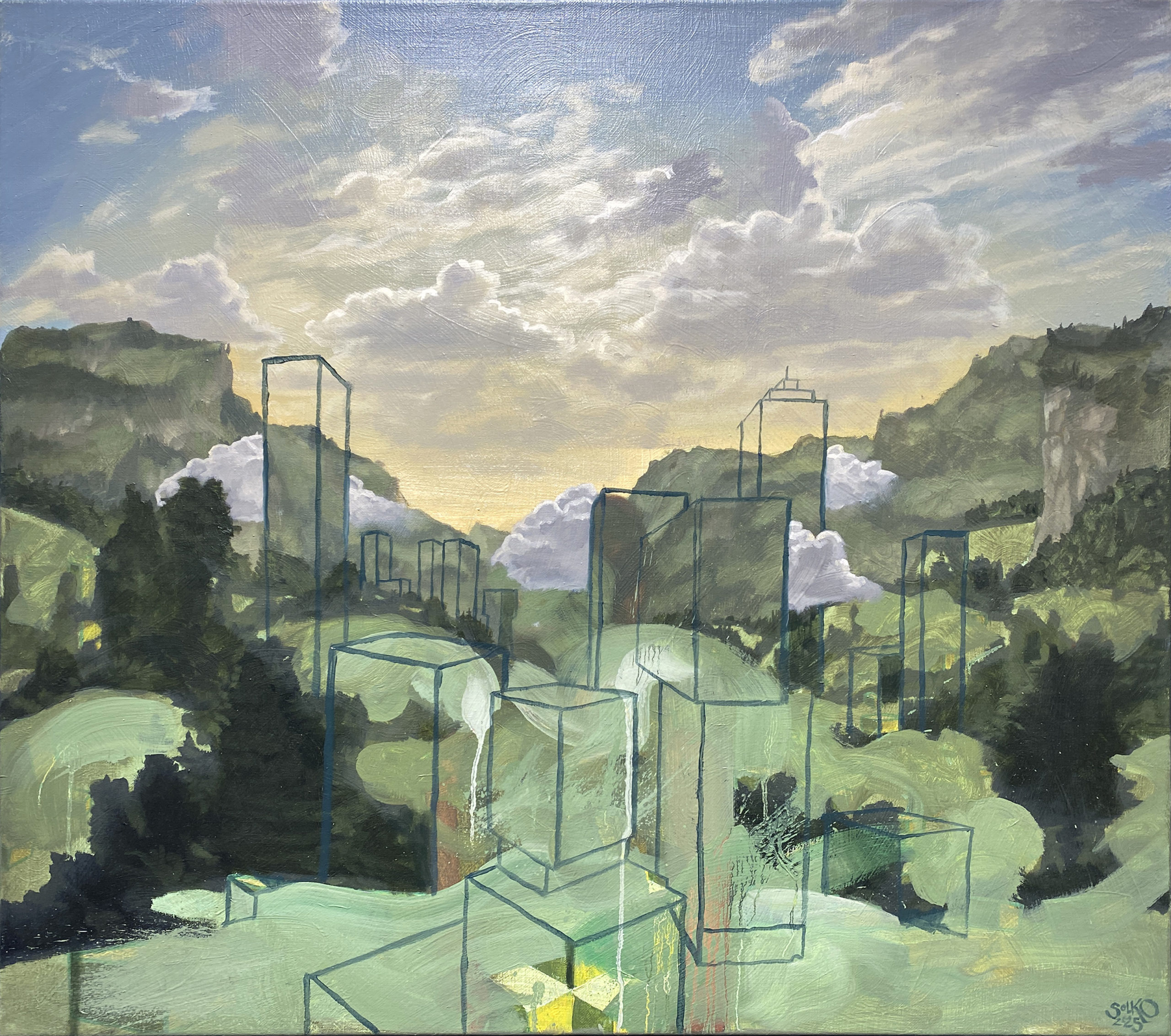 Cloud Castles, 2025 - Peintures et dessins contemporains de Solko Schalm