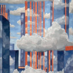 Cubist Cloud Castles 1, 2025 - Peintures et dessins contemporains de Solko Schalm