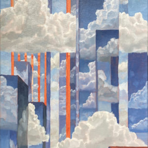 Cubist Cloud Castles 2, 2025 - Peintures et dessins contemporains de Solko Schalm