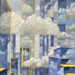 Cubist Cloud Castles 3, 2025 - Peintures et dessins contemporains de Solko Schalm