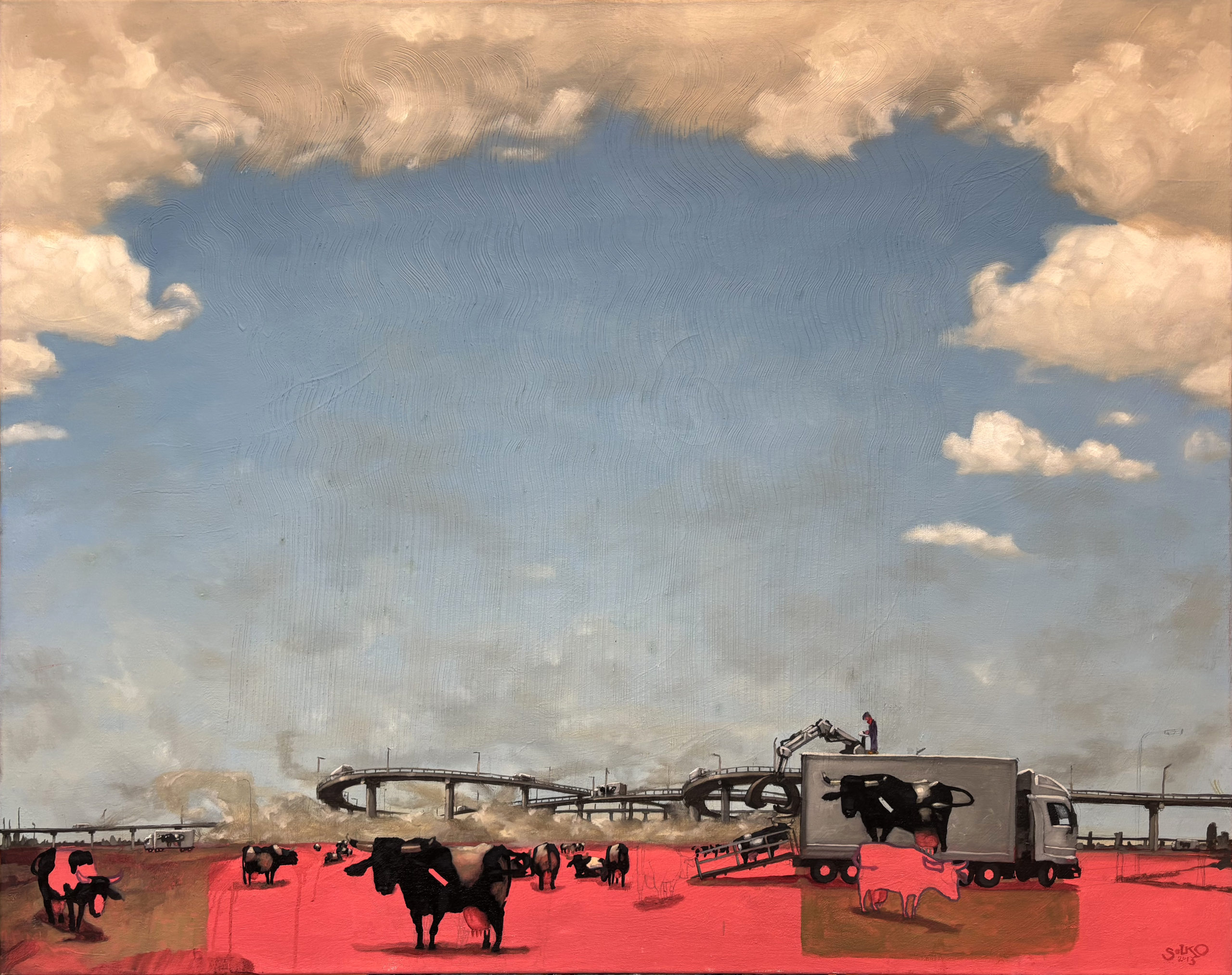 We Are All Being Farmed - Peintures et dessins contemporains de Solko Schalm