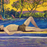 Entre Deux Eaux - Peinture contemporaine de Mael Denegri