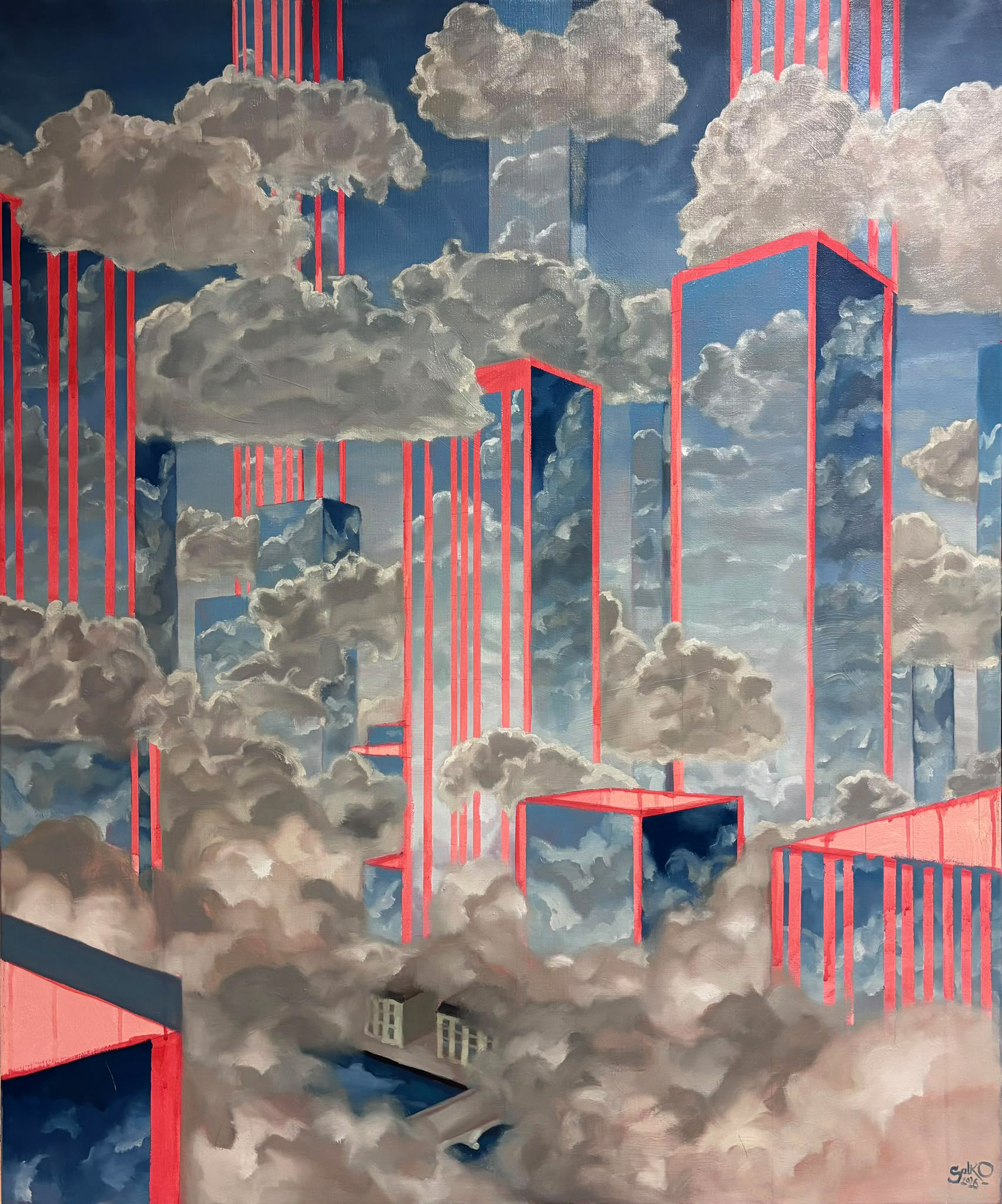 Cloud Castles by Day, 2026 - Peintures et dessins contemporains de Solko Schalm