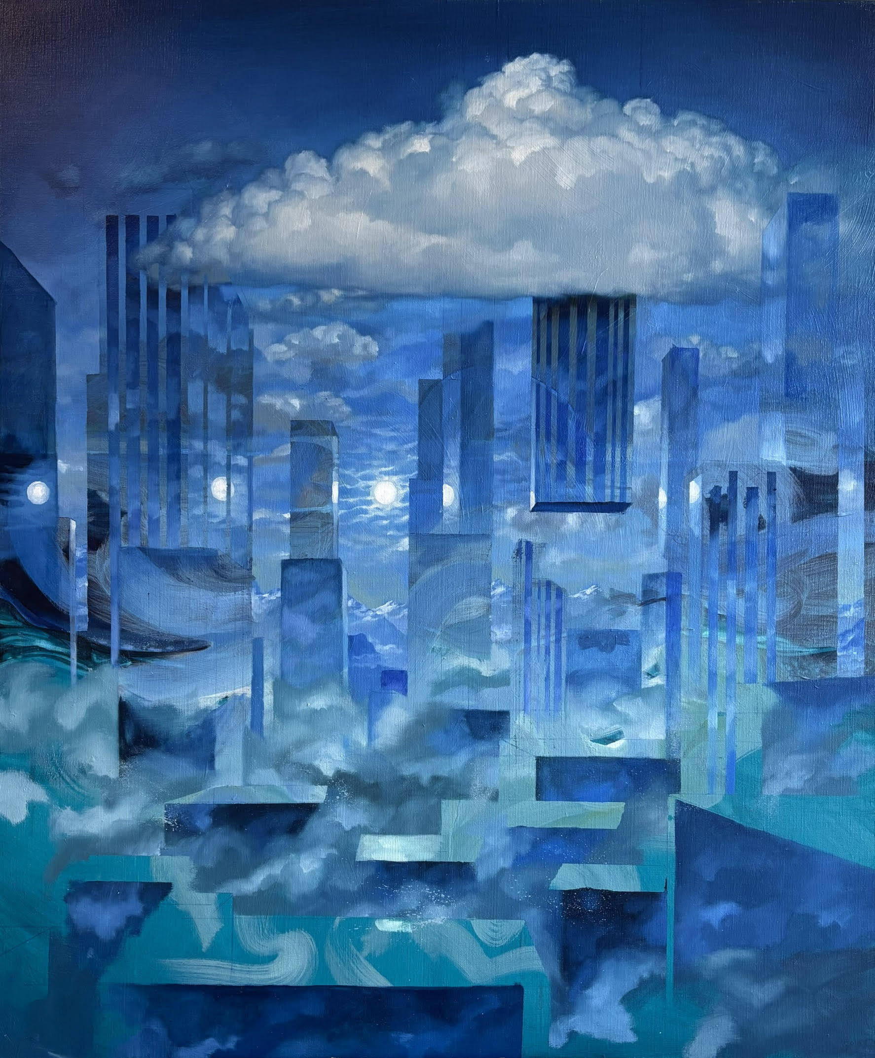 Cloud Castles by Night, 2026 - Peintures et dessins contemporains de Solko Schalm